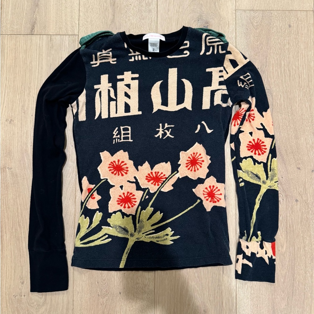 Custo Barcelona Black Floral Top